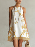 Ottilie | Ornate Halterneck Mini Dress