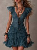 Odalie | Scalloped Ruffle Mini Dress