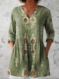 Bernice | Floral V-Neck Tunic Blouse