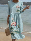 Cassandra | Floral Embroidered Midi Dress