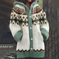 Vera | Hooded Nordic Knit Cardigan