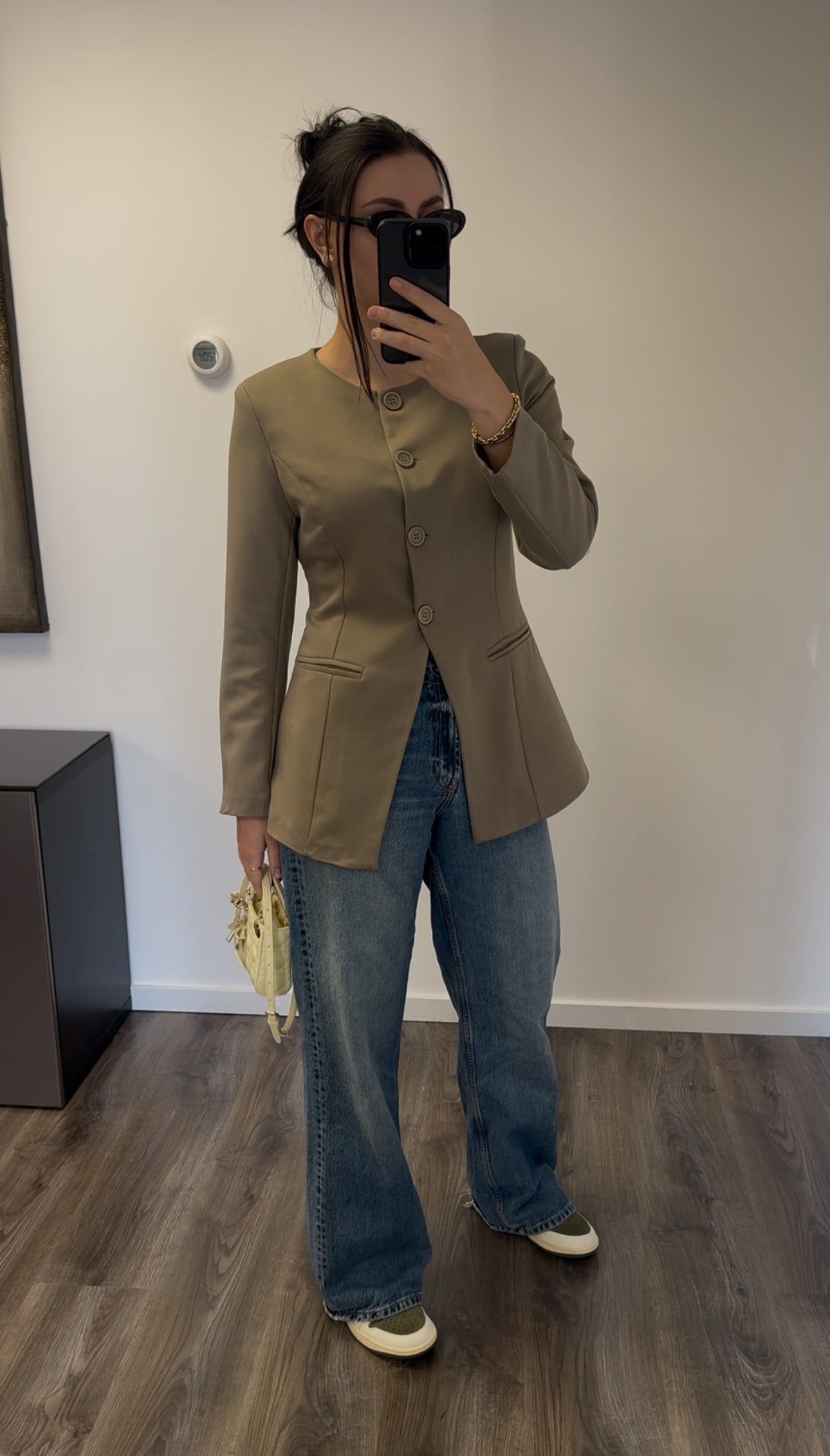 Linnest ™ | A-line Blazer Khaki