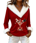 Bettina | Festive Fur-Trim Top