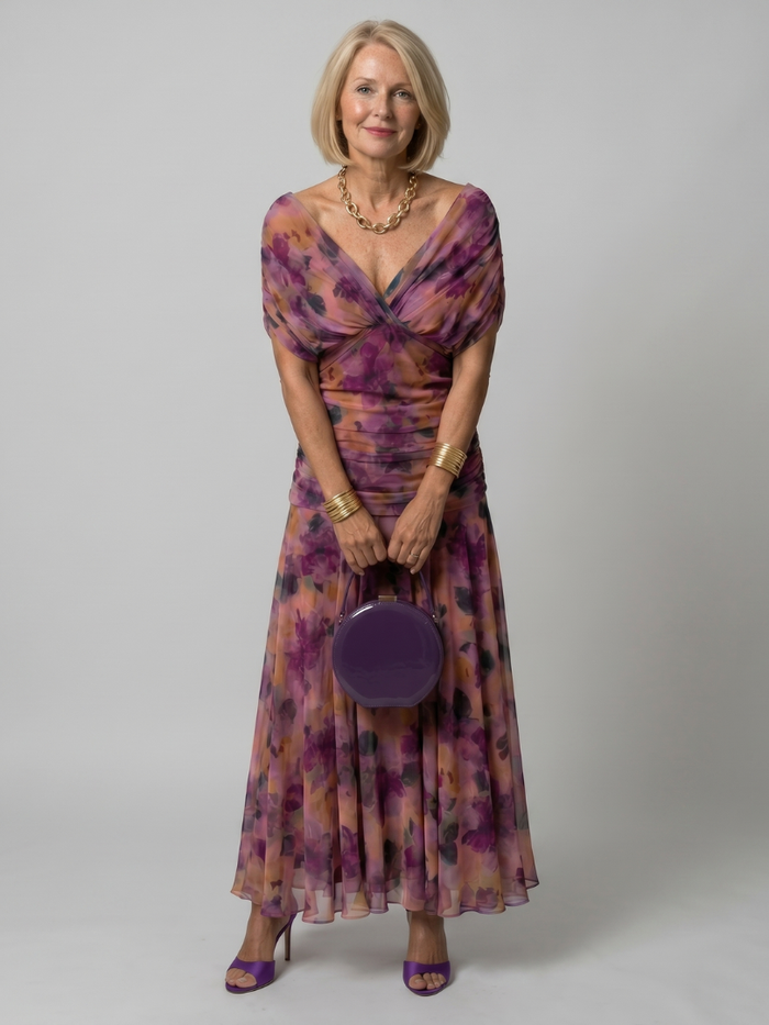 Aveline | Off-Shoulder Flowing Midi Dress