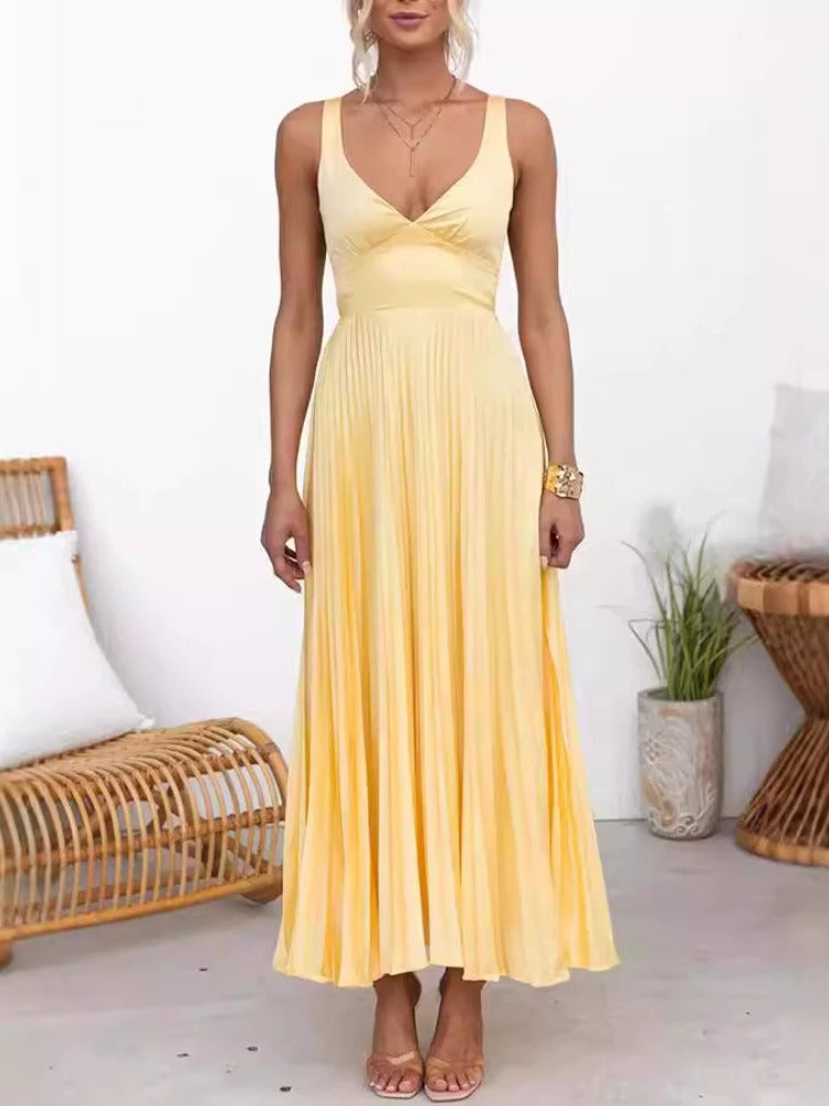 Elegante zomer Maxi jurk met riem