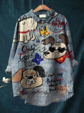 Beatrice | Playful Dog Art Casual Shirt