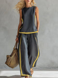 Astrid | Contrast-Trim Two-Piece Set