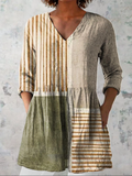 Harriet | Patchwork V-Neck Tunic Blouse