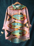 Nina | Artful Print Relaxed Shirt