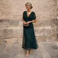 Aveline | Draped V-Neck Maxi Dress