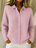 Camille | Textured Button-Front Cardigan