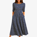 Jacinta | Leaf Print Pocket Maxi Dress