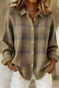 Etta | Checked Button-Up Cardigan