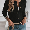 Nora | Cable-Knit Button-Front Cardigan
