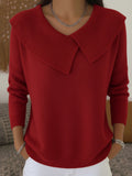 Leontine | Draped Collar Knit Jumper