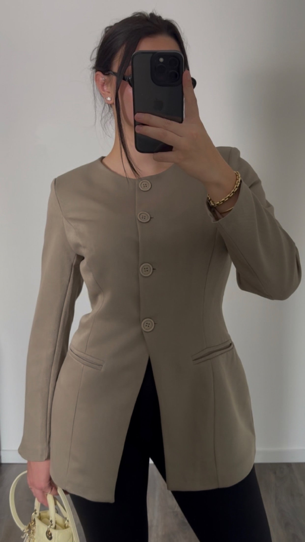 Linnest ™ | A-line Blazer Khaki