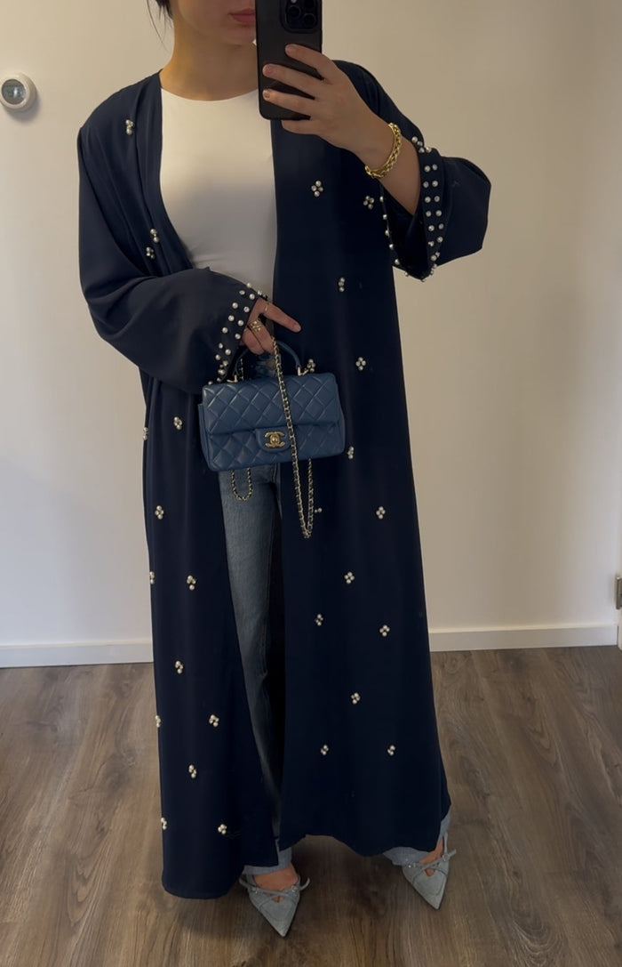 Rhinestone Kimono Navy