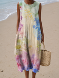 Adelia | Watercolour Floral Midi Dress