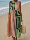 Ruth | Artful Sleeveless Midi Dress