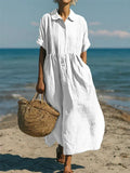 Delilah | Relaxed Collared Shirt Dress
