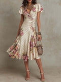 Katrina | Floral Pleated Midi Dress