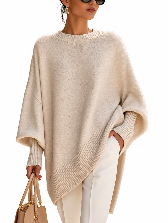 Linnest™ Oversized Drape Knit Sweater