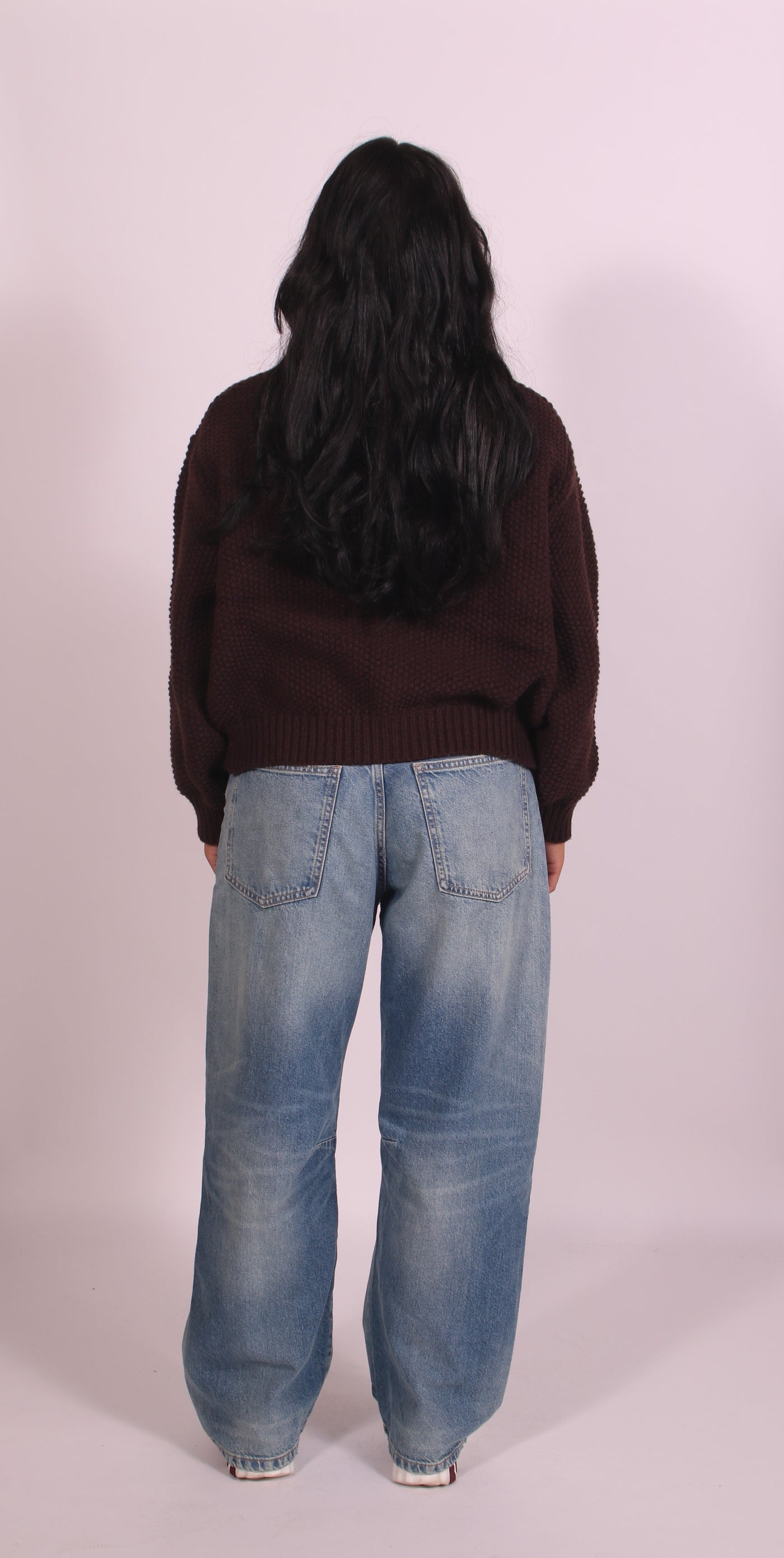 Linnest ™ | Heavyweight crochet bomber Choco