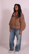 Linnest ™ | Heavyweight Chic Bomber Camel