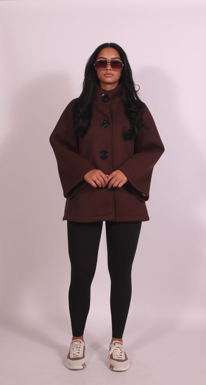 Linnest ™ | Button jacket Choco