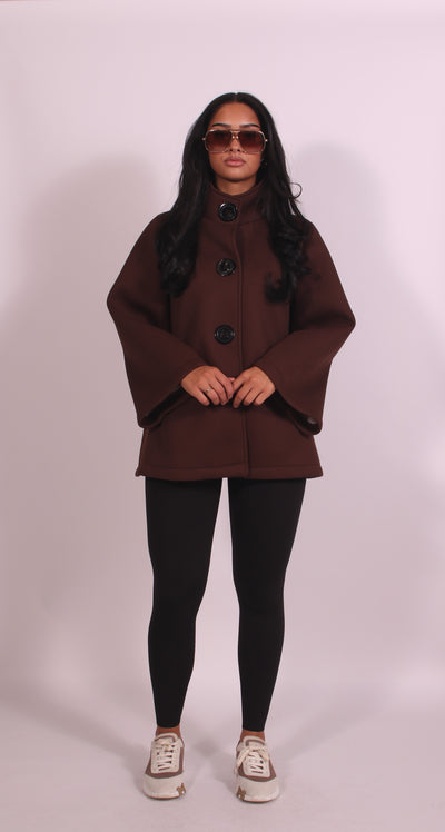 Linnest ™ | Button jacket Choco