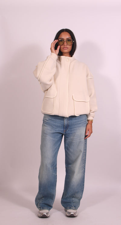 Linnest ™ | Heavyweight chique bomber Crème