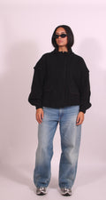 Linnest ™ | Heavyweight Chic Bomber Black