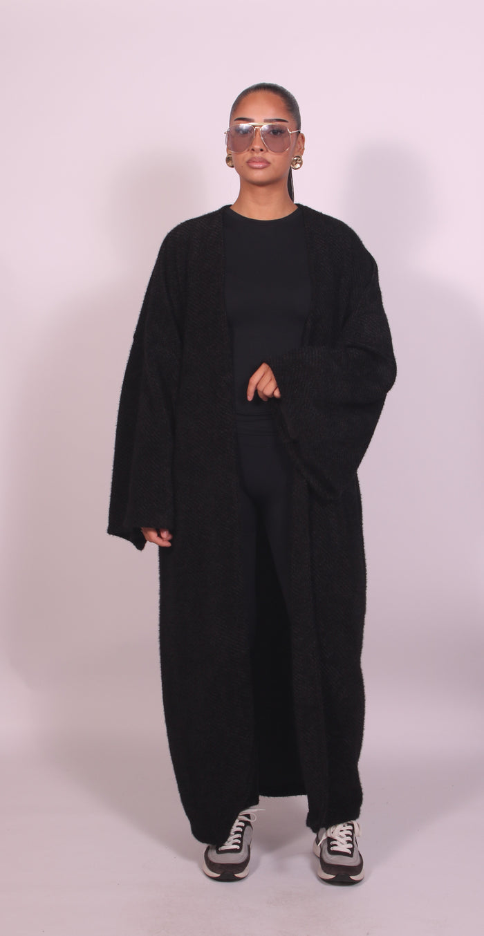 Longline Cardigan Black