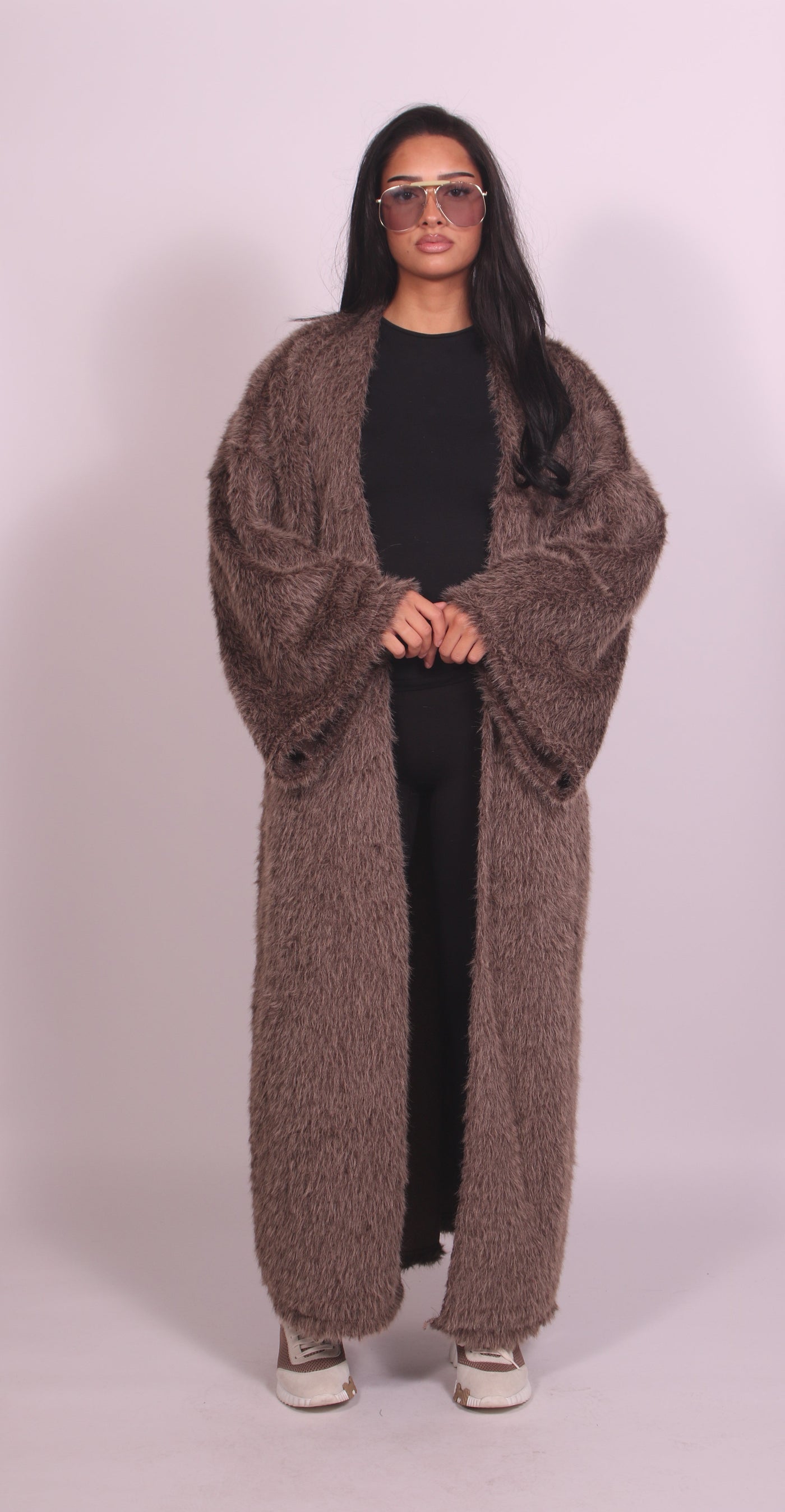 Fuzzy Cardigan Brown