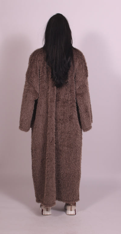 Fuzzy Cardigan Brown