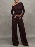 Briony | Off-Shoulder Wide-Leg Two-Piece Set