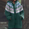 Gwen | Patterned Hooded Cardigan