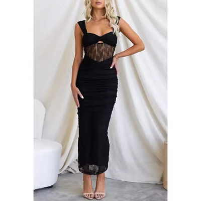 Dames Zipper Sling Casual Dress