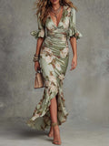 Magnolia | Bell Sleeve Floral Maxi Dress