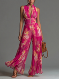 Felicity | Floral Pleated Wide-Leg Jumpsuit