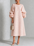 Antonia | Floral-Cuff Midi Dress