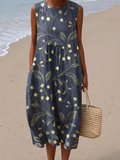Waverly | Botanical Sleeveless Midi Dress