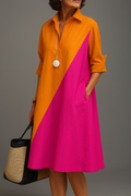 Mireille | Colour-Block Midi Dress