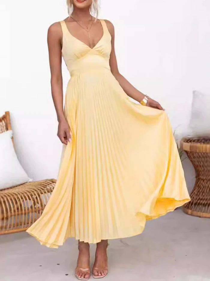 Elegant Summer Maxi Dress with Belt