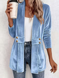 Juno | Soft Draped Button-Tab Blazer