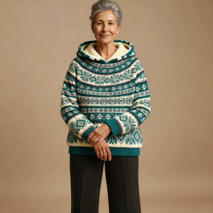 Edwina | Cosy Patterned Hoodie
