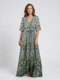Emily | Floral V-Neck Maxi Dress