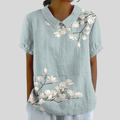 Odile | Blossom-Print Collared Blouse
