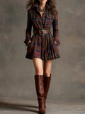 Maren | Belted Checked Shirtdress
