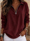Blythe | Zip-Neck Collared Top